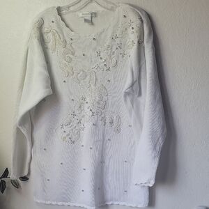 Arriviste Vintage 80's Embroidered Women's Sweater  Size L
